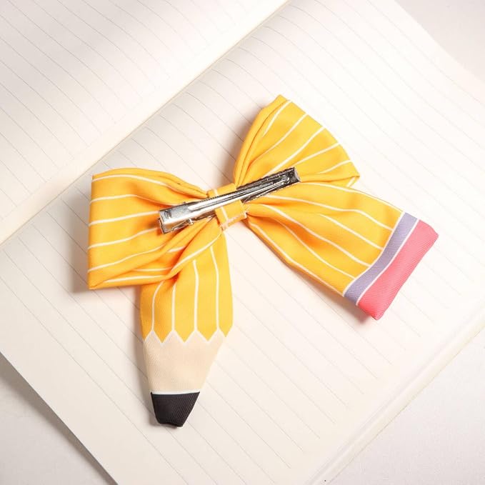 First Day of School Outfits for Girls,Back to School Supplies Stuff,Pencil Hair Clips Hair Bow Hair Accessories for Teen,Hair Clips Pencil Bows Uniform for Student