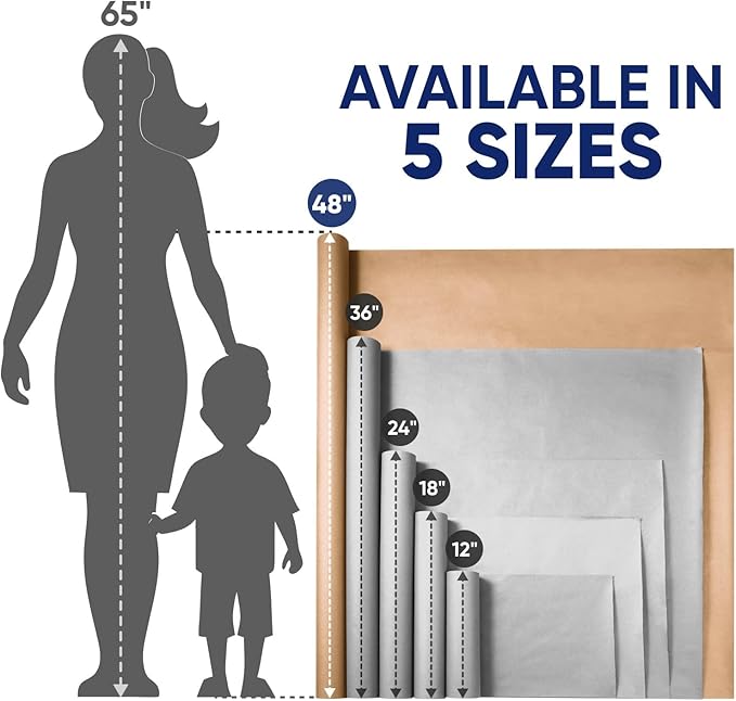 Light Blue Construction Paper Roll 48" x 100 ft – Made in USA – 48" Bulletin Board Paper for Classroom & School, Teachers & Kids