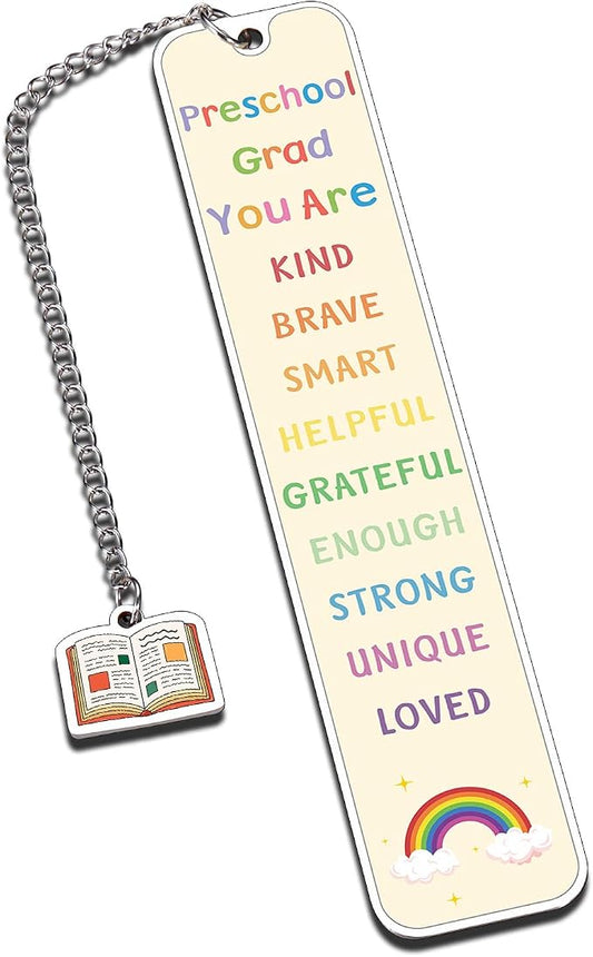 Preschool Graduation Gift for Girls Boys, Pre K Graduation Bookmark Gifts for Kids, Kindergarten Graduations Gift for Preschoolers Son Daughter, Book Marks for Reading Kids, Prek Classroom Gift