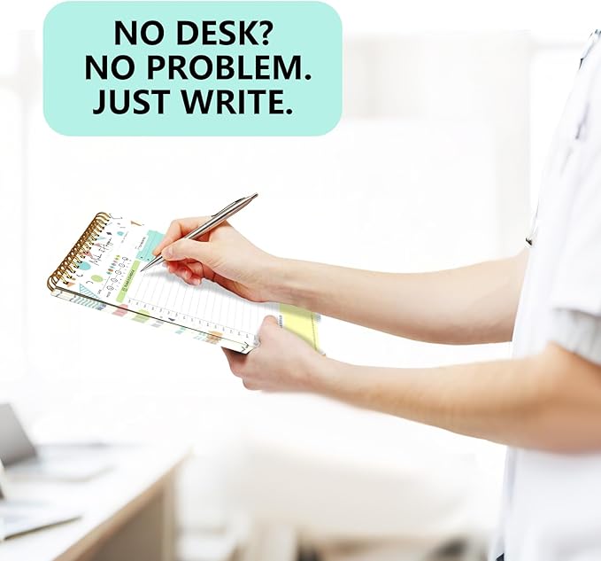 To Do List Notepad Undated Daily Planner, 5.6 x 8.5 Spiral Task Planner Notebook with Checklist & Multiple Sections, 52 Detachable Sheets Productivity Organizer for Work Office School Home