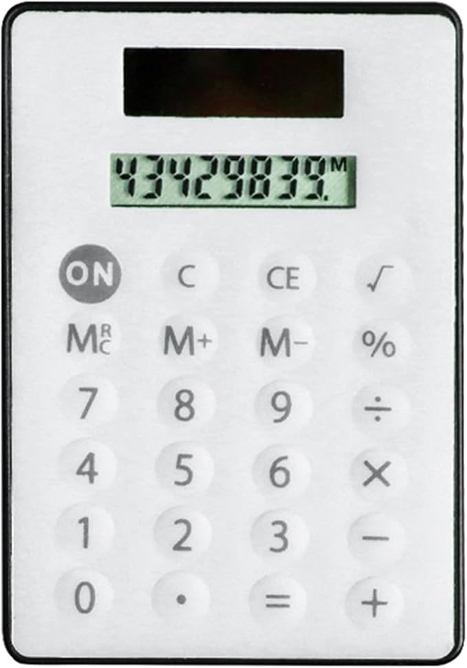 Solar Powered Pocket Calculators Lightweight with High Sensitivity Buttons and Simple Math Functions