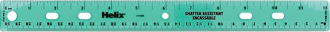 Helix Standard Ruler, 12 Inch / 30cm, Assorted Colors (13105)