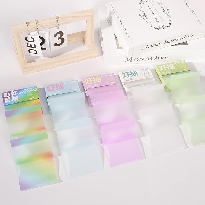100 Sheets Transparent Sticky Notes- 3x3 Inches, Pull-Out Design Self-Stick-Notes, Clear See Through, Waterproof, Easy to Post It for Office, Home, Notebook, Meeting, Reusable（Yellow Pop-up）