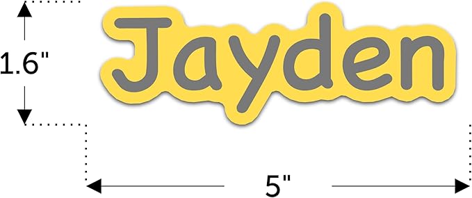 Personalized Name Labels for Kids - Custom Waterproof Vinyl Name Stickers for Water Bottles, Tumblers, Cups, Bottles, Computers, Daycare, School and Camp (6 Labels)