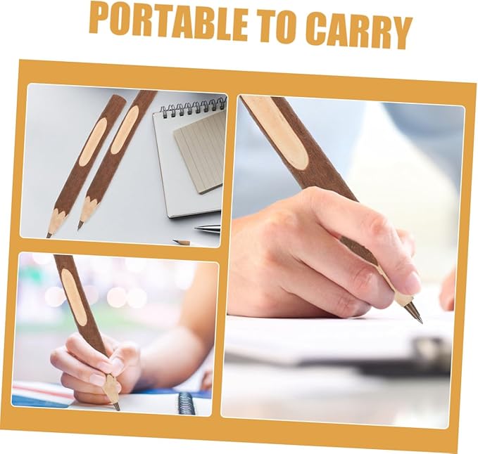 Wooden Ballpoint Pens 17cm Comfortable Grip Natural Tree Bark Biodegradable 10pcs Multi-function Writing Accessories for Office and School Use