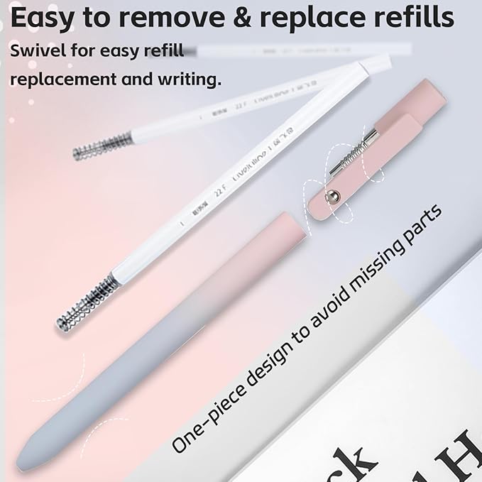 ACEES Gel Pens, 5Pcs 0.7mm Fine Point Black Ink Pens With Smooth Writing,Office Desk Accessories,Quick Dry Pens For Journaling,Ballpoint Writing Supplies, Gift for Women Men (Gradient)