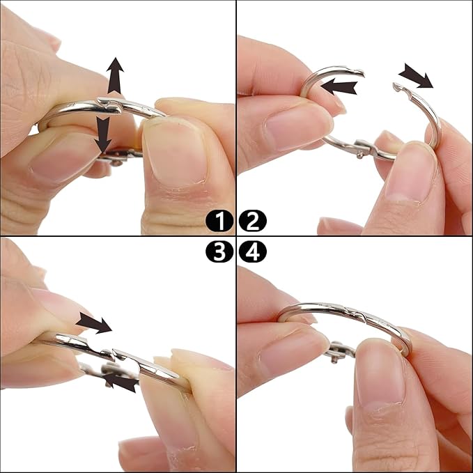 2 Inch Binder Rings (10 Pack) Heavy Duty Loose Leaf Metal Book Rings, Nickel Plated Steel Keychain Key Rings for Index Cards, Flashcards & Organizing Ideal for School, Home & Office