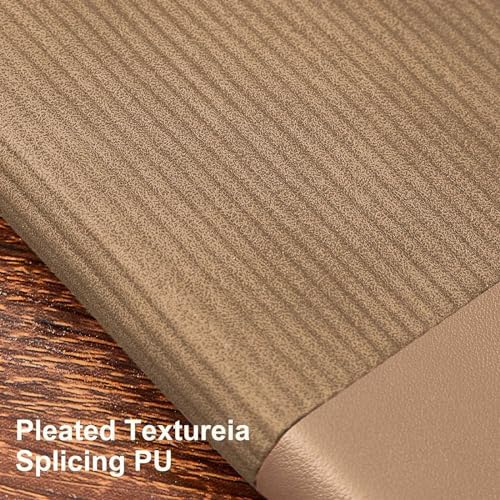 Lined Journal Notebook for Work College Ruled Note Book 7.2"x9.6" B5 PU Leather Daily Journaling 160 Pages for Women Men Writing Home School Supplies Business (Khaki)