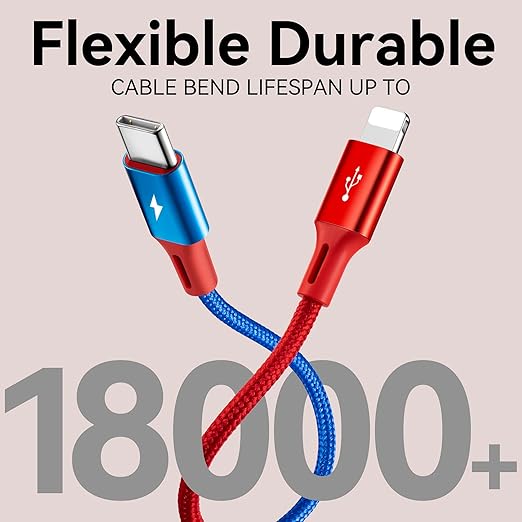 Multi USB Charging Cable 4A, 4-in-1 Braided Charging Cord, Multi Charger Cord, Multiple USB Cable with IP/USB C/Micro Ports Adapter for Cell Phones/iPhone/Tablets/Samsung/Pixel/PS More (2Pack/4Ft)