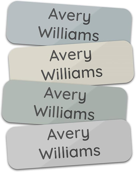 Personalized Kids' Name Labels (60 Labels) Custom Name Tag Clothing Label - Waterproof Daycare Stickers for Lunch Boxes, Bottles, Clothing Tags, Backpacks and School Supplies (Earth)
