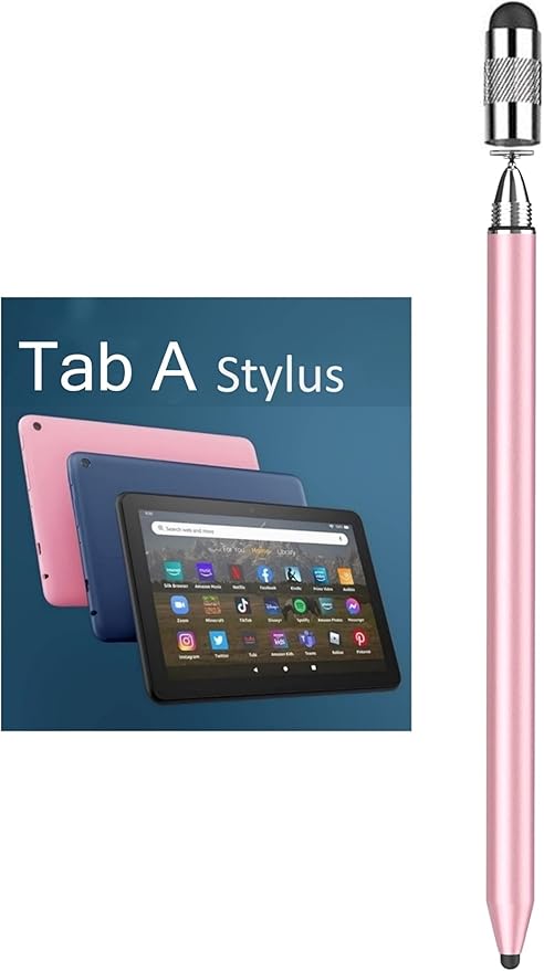 3-in-1 Stylus Pen for Samsung Galaxy Tab A11/A11+/A9+/A9/A8/A8 Plus/A7/A7 Lite, Stylus for iPad Pro/iPhone/Fire/Surface Tables Android,&iOS All Touch Devices (3 in 1 Rosegold)