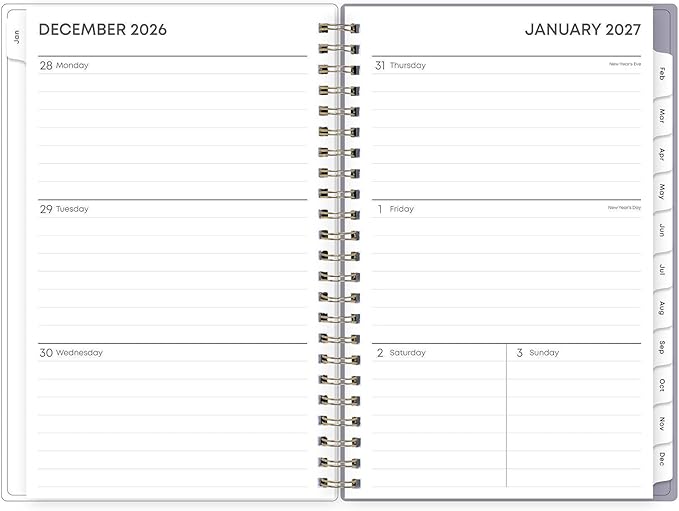 Blue Sky 2027 Weekly and Monthly Planner Calendar, January 2027 - December 2027, 5" x 8", Flexible Frosted Cover, Laminated Tabs, Durable Twin Wire Binding, Tula