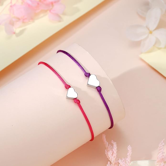 UNGENT THEM Big & Small Heart Bracelets Back to School Gifts for Girls