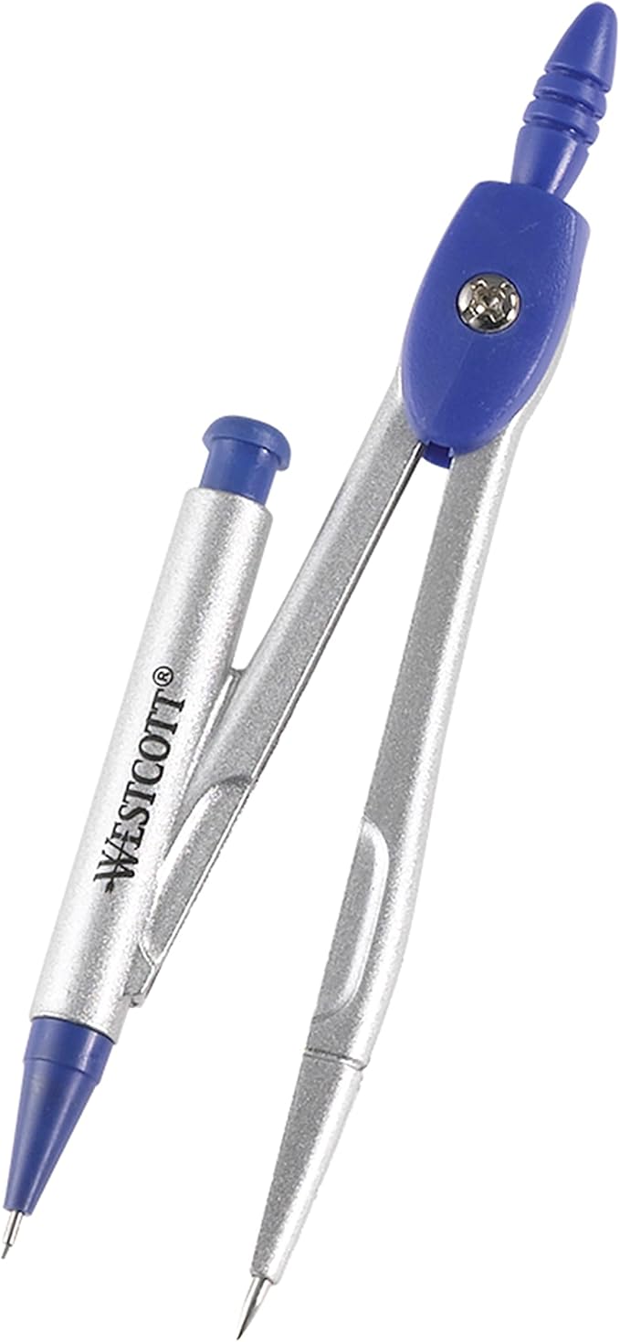 Westcott Six Piece Geometry Tool Kit with Pouch, Assorted Colors, (14564)