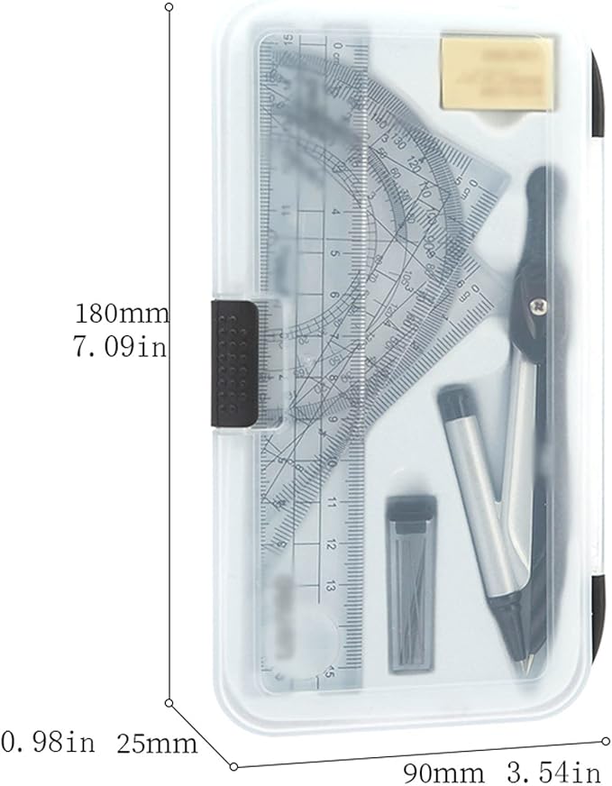 Compass Geometry Tool Compass Professional Drawing Tools Set Multifunctional Compass Learning Special Math Geometry Drawing Math Supplies Drafting Tools Geometry Tool Set (Color : A)