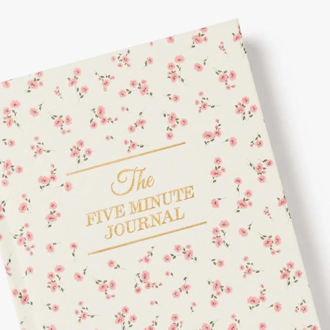 Intelligent Change Five Minute Journal, Ditsy Rose Pattern.