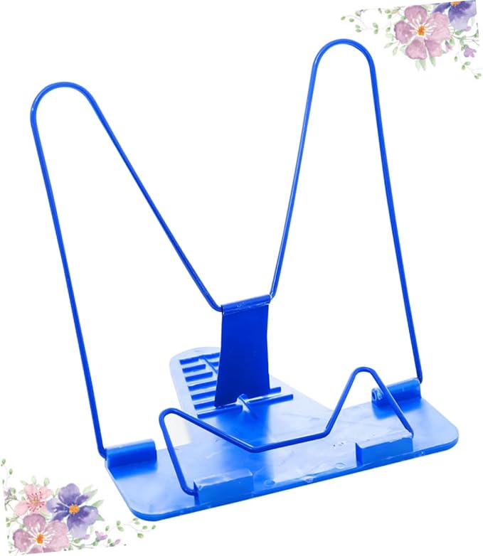 Artibetter 2PCS Adjustable Multi-Purpose Reading Book Shelf Blue Portable Lightweight Book Support Stand with - Smooth Surface Angle for Home Office Study Dorm Library