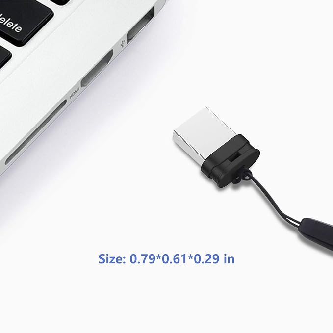 64GB 2 Pack USB Flash Drive K&ZZ Ultra Slim Thumb Drive USB 2.0 Memory Stick USB Drive Data Stick Expansion Disk with Black Portable Lanyard (64GB, 2 Pack Bundle)