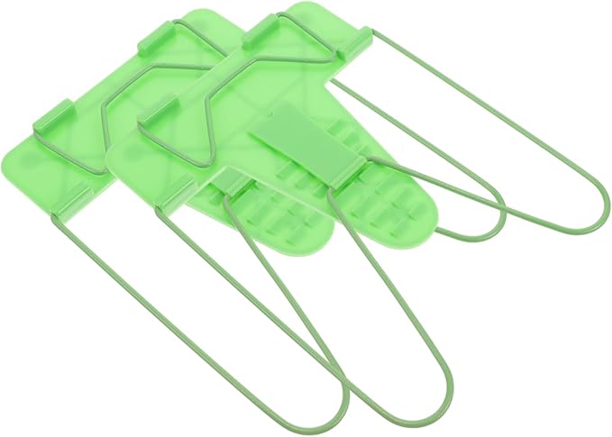 Holibanna 2pcs Adjustable Multi-Purpose Reading Book Stand Book Support Bracket for Home Study Lightweight and Portable Green Prevents Reading Myopia Smooth Angle