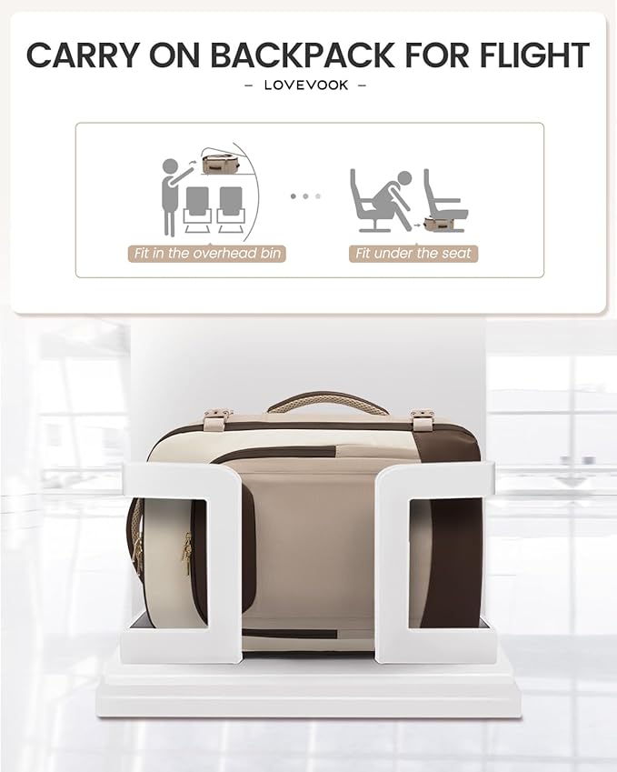 LOVEVOOK 40L Travel Backpack for Women Men, Large Carry on Backpack for Airplanes TSA Personal Item Travel Bag fits 15.6" Laptop, Waterproof Weekender Essentials Airline Approved with 2 Packing Cubes