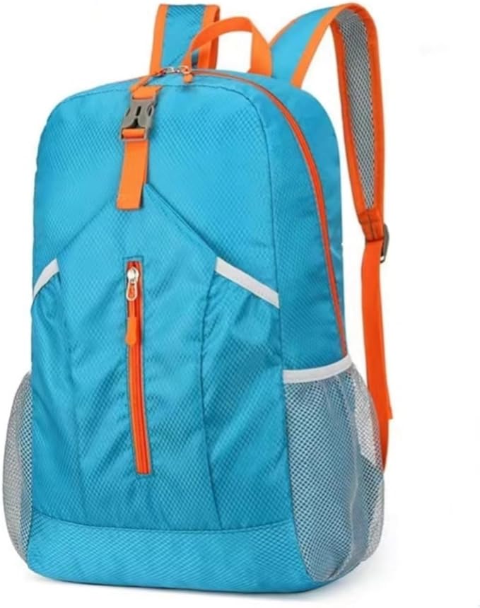 Travel lightweight foldable backpack hiking backpack splash proof compact travel backpack day pack (sky blue)