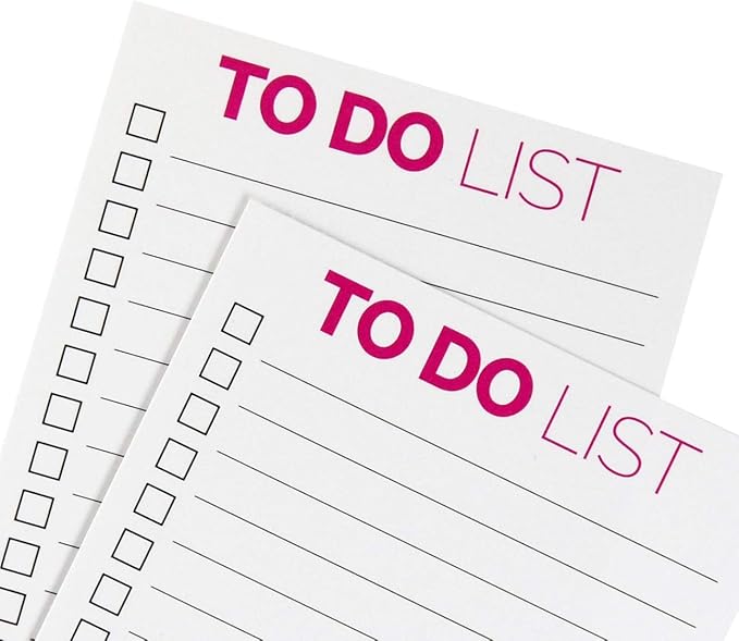 Home Advantage Vertical Index Card To Do Checklist (Pink, 3x5)