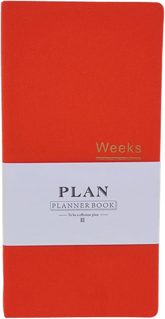 Undated Pocket Weekly Planner Schedule Organizer Agenda Year Month Week Plan A6 Notebooks (A6 Undated Planner Orange)