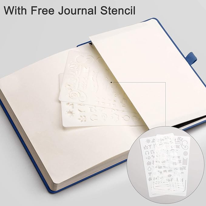 EMSHOI Dotted Journal Notebook, 256 Pages, A5 Size (5.7'' x 8.3'')