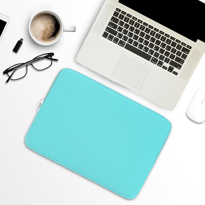 RAINYEAR 14 Inch Laptop Sleeve Case Protective Soft Padded Zipper Cover Carrying Computer Bag Compatible with 14" Notebook Chromebook Tablet Ultrabook (Blue)