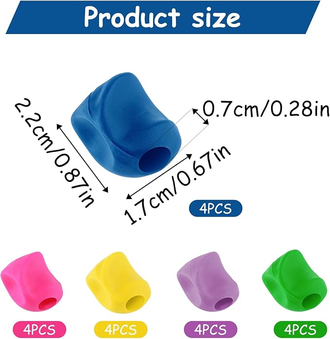 Mabor 20Pcs Pencil Holder for Kids, Pencil Finger Grips, Pencils Grippers for Kids Handwriting Ergonomic Posture Training Writing Aids for Preschooler Toddler Kindergarten