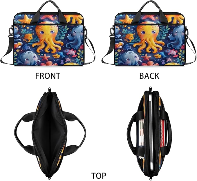 Tropical Octopus Laptop Sleeve Case for 13-15 inch Computer Bag Protective Laptop Handle Bag for Women Men