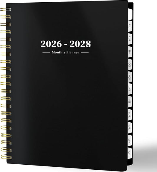 2026-2028 Monthly Planner - 2 Year Monthly Planner Calendar 2026-2028, Jul 2026 - Jun 2028, 8.5" x 11", 24 Months, Spiral-Bound, Tabs, Holidays, Notes, Ideal for School Office Home Planning