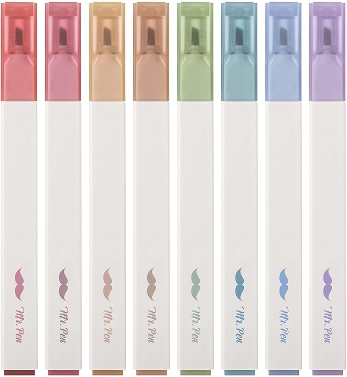 Mr. Pen- Aesthetic Bible Highlighters No Bleed Through Assorted Color | 8 pcs, Cute Highlighter for Journaling Supplies and School Accessories, Bible Highlighters and Pens No Bleed