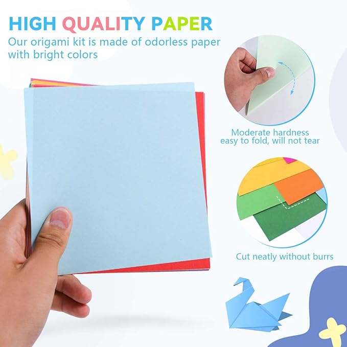 SenseYo 400 Sheets Origami Paper Kit for Easy Fold Paper Beginner, 20 Colors 6 Inch x 6 Inch