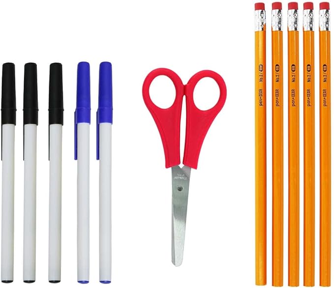 36 Piece Bulk School Supplies Kits - Pens, Pencils, Crayons, and More - Value Pack of 48 Kits - Essential Box of School Supplies for Elementary, Middle, and High School Students