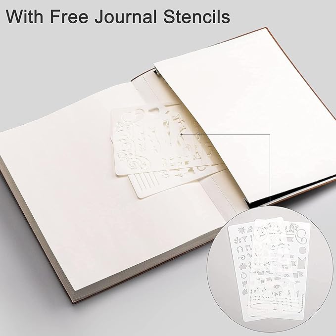 EMSHOI Dotted Journal Notebook, B5 Large Softcover Leather Journal, 192 Numbered Pages 100gsm Thick Dot Grid Notebook for Bullet Journaling Drawing Work School, 7.48"x10.15"-Green