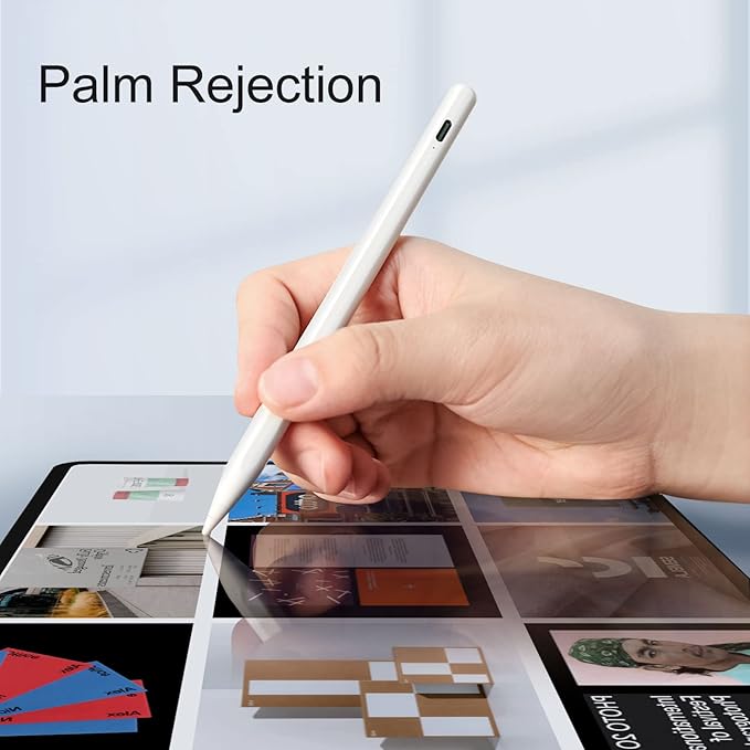 Stylus Pen for iPad Pencil 10th Generation, 3X Fast Charge Apple Pencil with Palm Rejection & Tilt Sensitivity, Compatible for 2018-2025 iPad 6/7/8/9/10/11, Pro 11"/12.9"/M4, Air 3/4/5/M2/M3, Mini 5/6