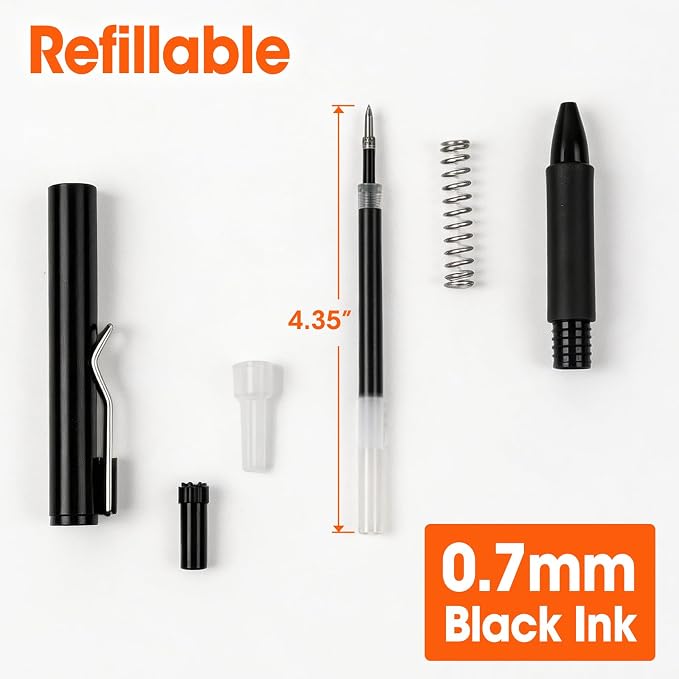 AZEN 100 Pack Gel Pens, Black Ink Pen Bulk, Retractable Medium Point 0.7mm, Smooth Writing and Comfortable Grip for Journaling Note Taking Office School Home Work