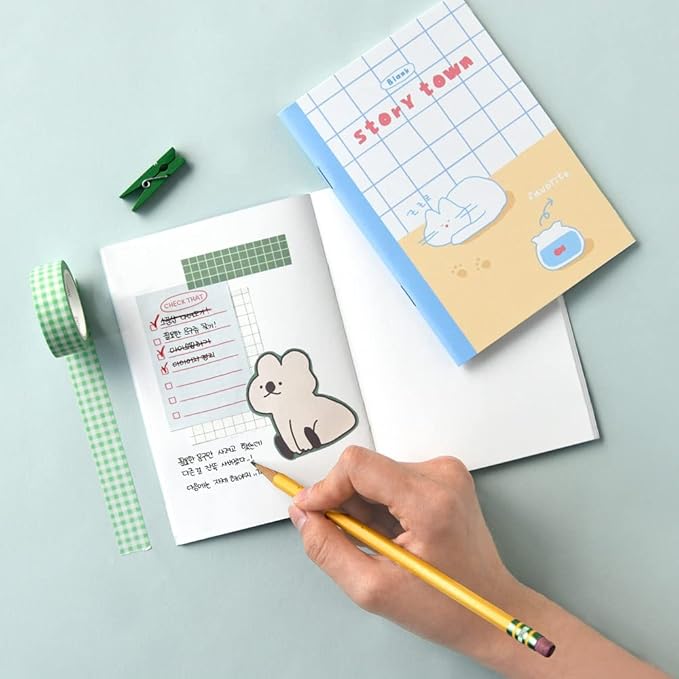 Monolike Story town Afternoon mini notebook 6p A-SET_Mini note, Pocket note, Blank note, Pocket size, a portable note, 48pages