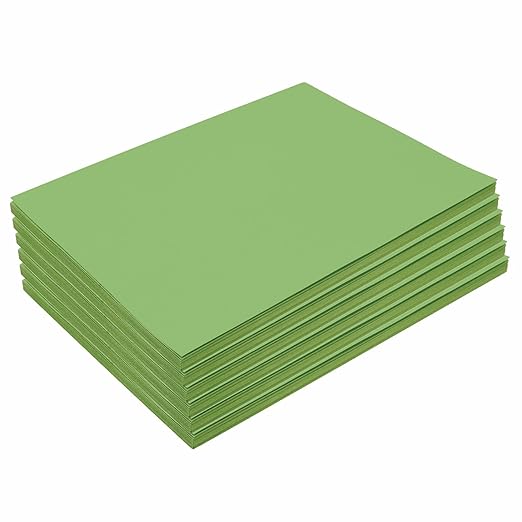Colorations 9" x 12" Mediumweight Green Construction Paper - 300 Sheets, Bulk Pack Art Paper, Arts and Crafts, School Supplies, Drawing, Coloring, Painting, 3D Art