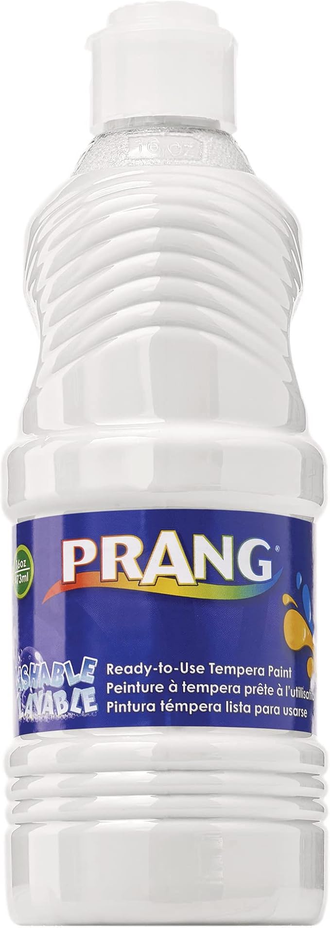 Prang Ready-to-Use Washable Tempera Paint, 16-Ounce Bottle, White (10707) (Pack of 12)