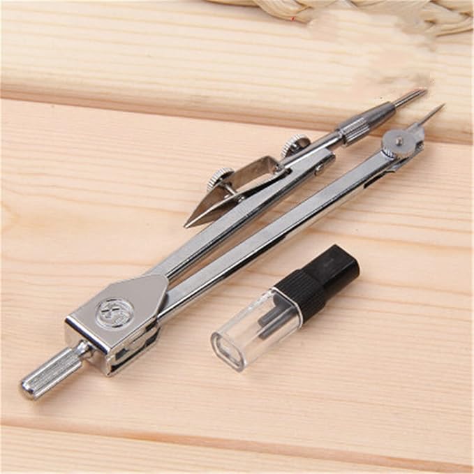 BABETT Drawing Compass Drafting Tools Professional Compass Compass Geometry Set with Math and Precision Compass Metal and Durable Solid and Flat Tools Math Ruler Kit