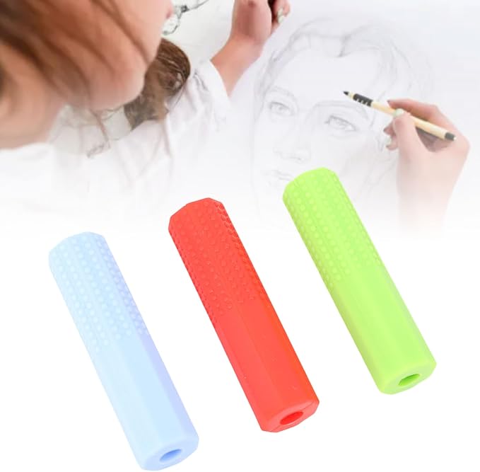 ciciglow 3 Pcs Pencil Weights Silicone Writing Grip Aid Handwriting Aid for Kids with Comfortable 3 Colors, for Teachers as Educational Tools or Classroom