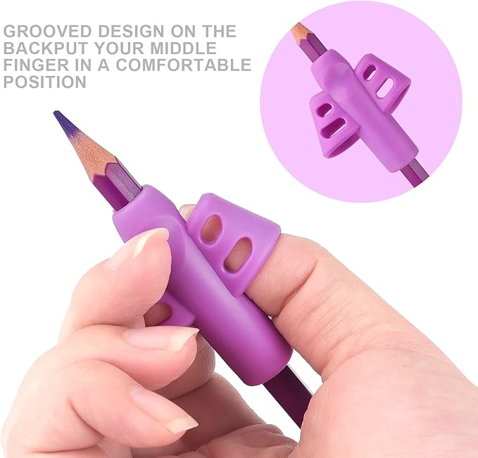 6 Pack Pencil Grips for Kids Handwriting Pencil Grippers, Pencil Writing Aid Grip Posture Correction Tool for Kids Toddler Children Special Needs