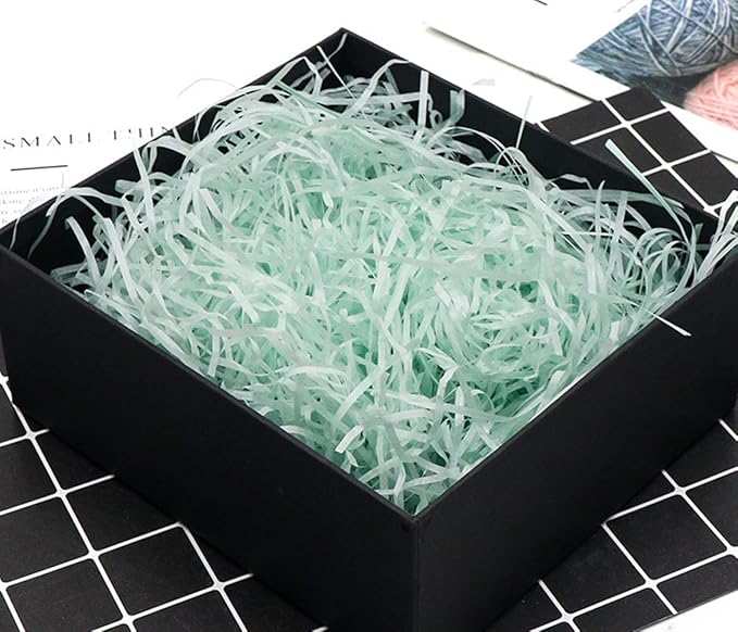 Raffia Paper Shreds, 100g Shredded Paper for Gift Box, Crinkle Cut Paper Shred Filler for Gift Wrapping & Basket Filling(Tiffany Blue)