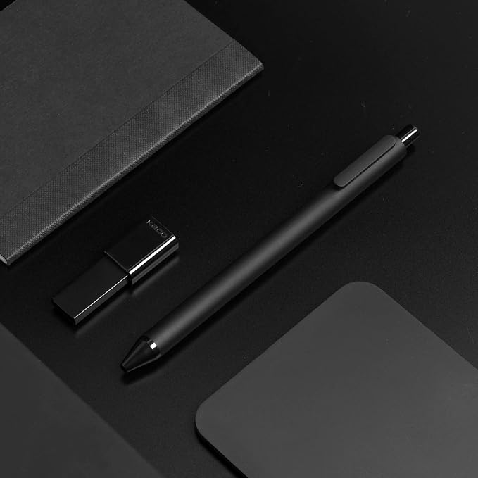 Kaco Gel Pens 0.5 mm Fine Point Black Ink 10PCS, Quick Dry Smooth Writing | Aesthetic School Office Supplies Retractable Pens Low Center of Gravity