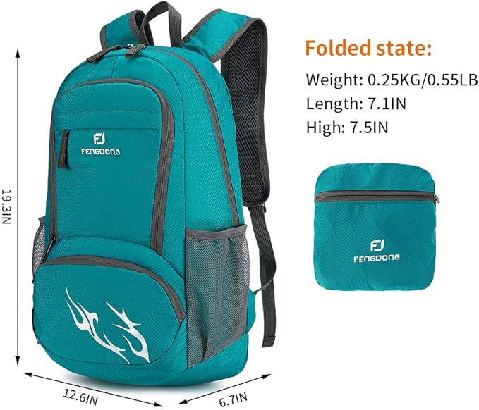 FENGDONG 35L Lightweight Foldable Waterproof Packable Travel Small Hiking Backpack Daypack for men women