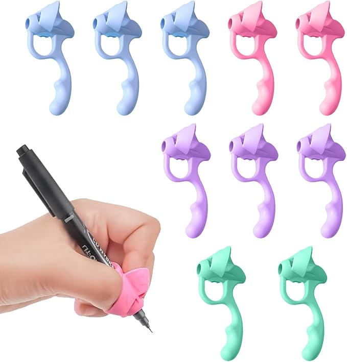 10PCS Multicolor Silicone Pencil Grips，Pencil Grips for Kids Handwriting and Adults，Special Education Classroom Must Haves，Teaching Supplies，Handwriting Aid Correction Tool，Writing Posture Correction