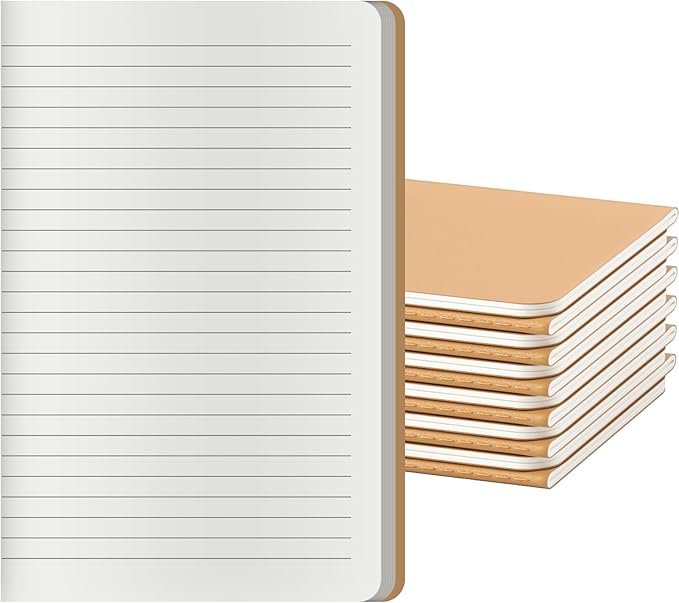 12 Pack Notebook Journals for Travelers, Students and Office, Writing Diary Subject Notebooks Planner with Lined Paper, College Ruled, 60 Pages, 30 Sheets, 8.3x5.5 inch, A5 Size, Travel Journal Set