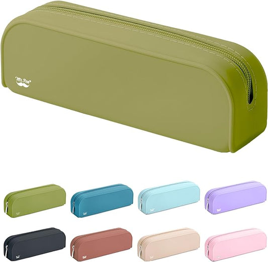 Mr. Pen- Silicone Pencil Case, Aesthetic Pencil Bag for Women, Makeup Pouch, Multifunctional Pouch for Stationery, Cosmetics and Electrical Goods Storage